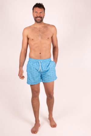 Man swim shorts Blue medium length 3