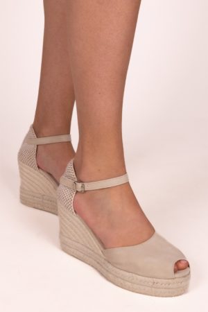 Espadrilles hautes à bout ouvert